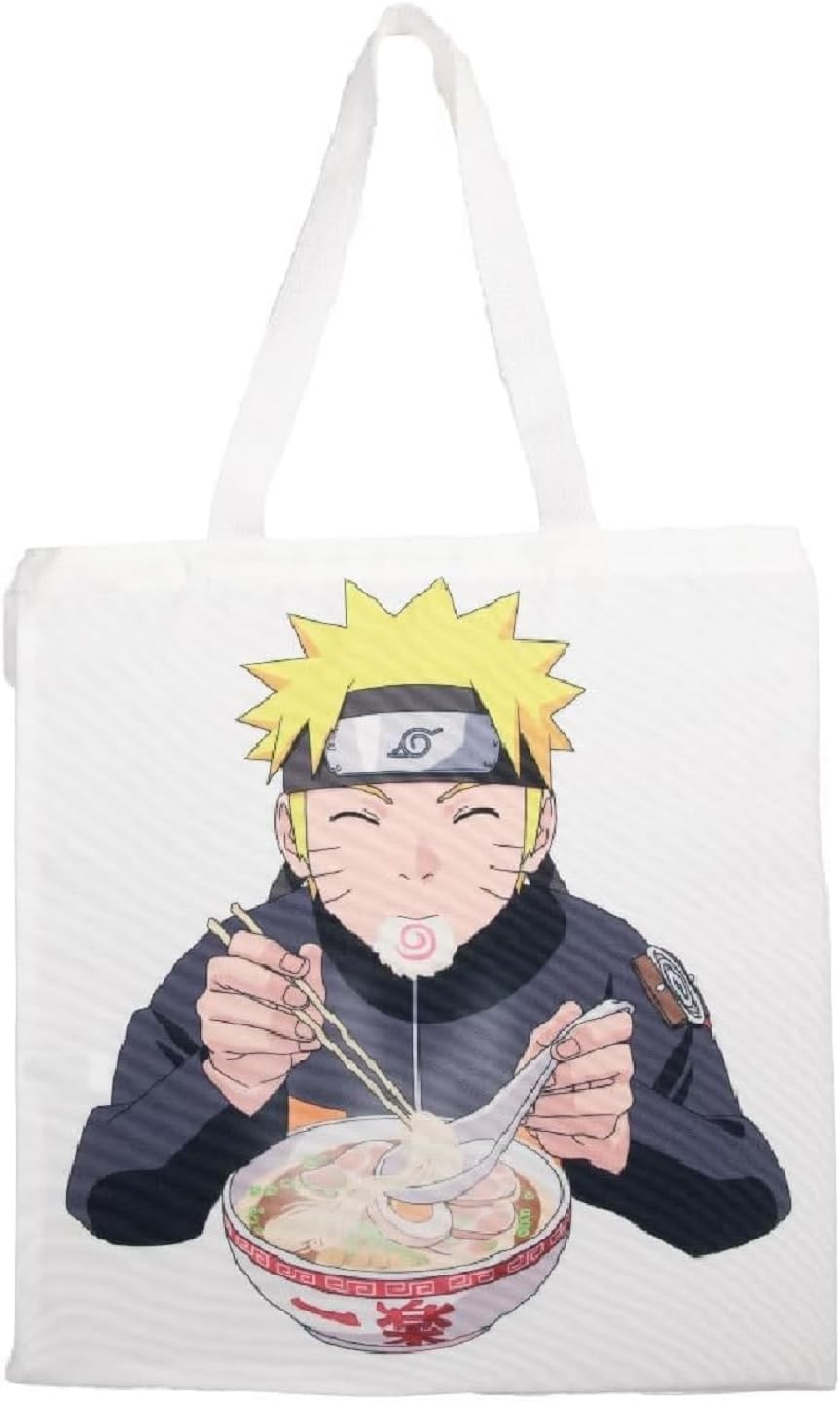 Tote bag Naruto Shippuden blanc Naruto Ramen en 100% polyester