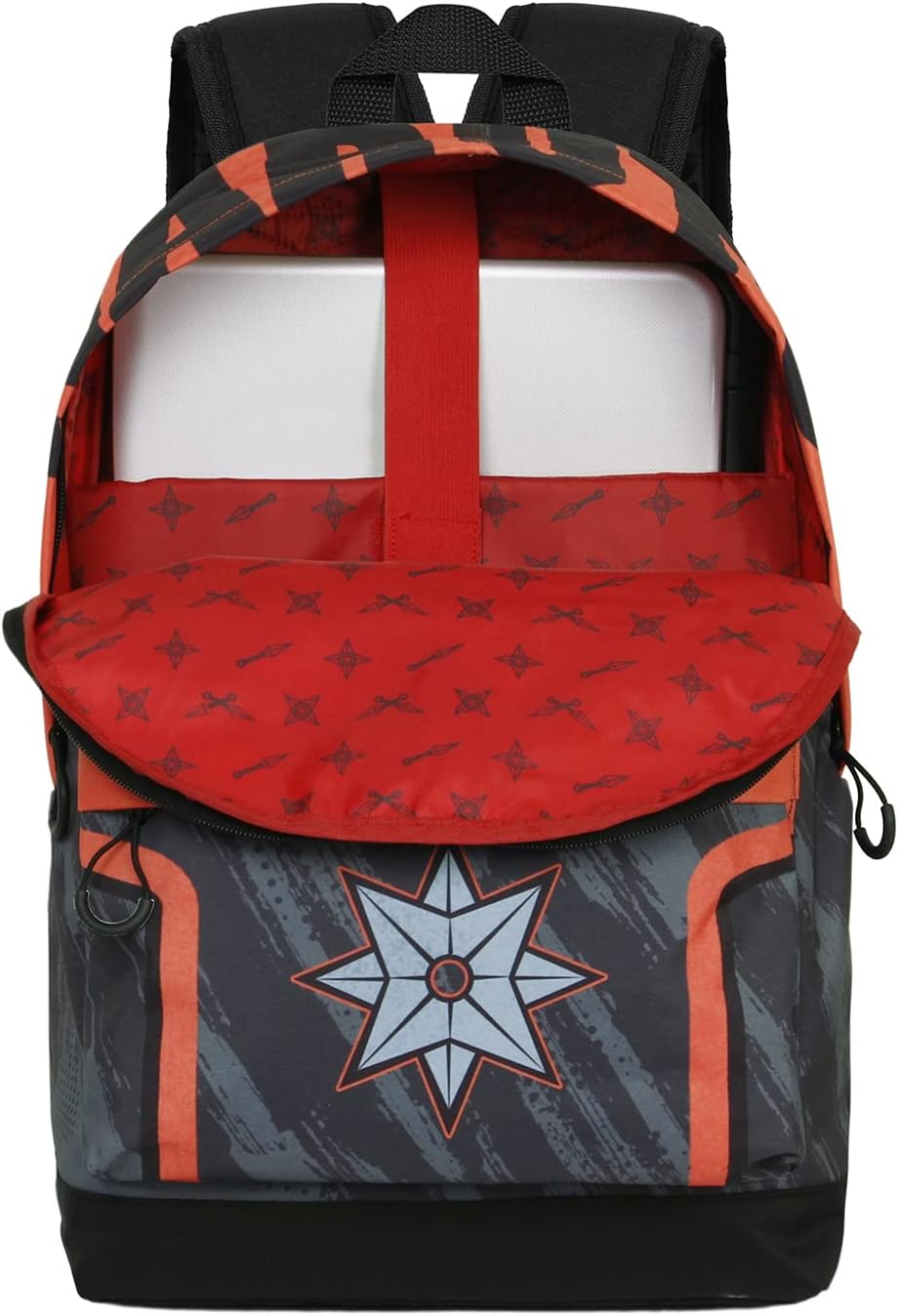 Sac à dos Naruto Shuriken HS FAN 2.0 gris avec poche avant – Image 5