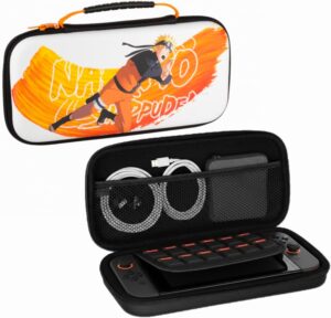 Housse Nintendo Switch 2 Naruto Shippuden blanche avec rangement 8 jeux