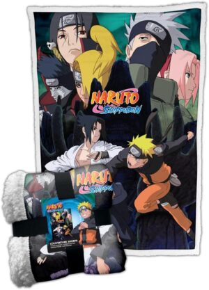 Plaid sherpa Naruto et Sasuke 100x150 cm