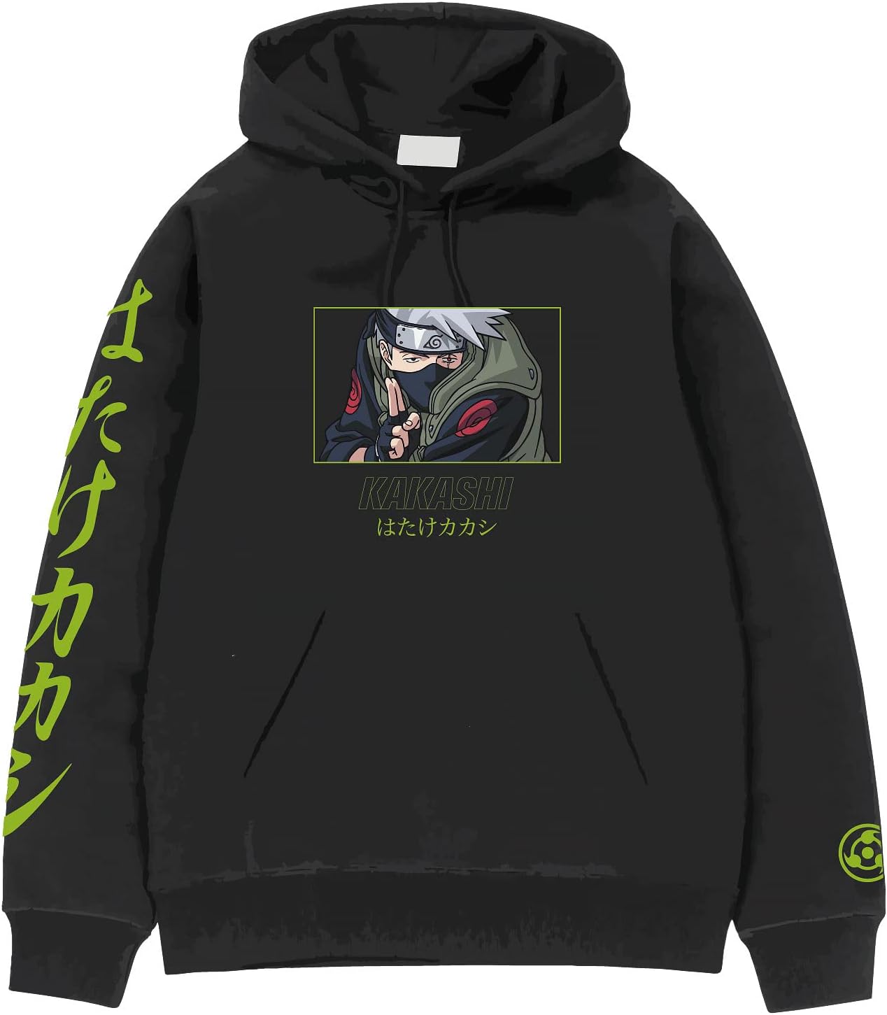 Sweat à capuche Naruto Kakashi Hatake en coton noir