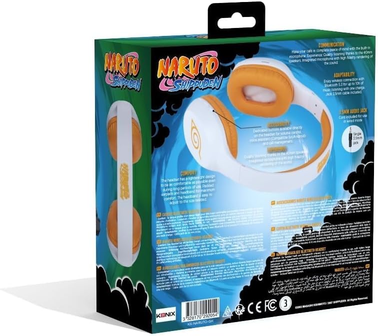 Casque audio Bluetooth 5.3 Naruto Shippuden motif Naruto – Image 5