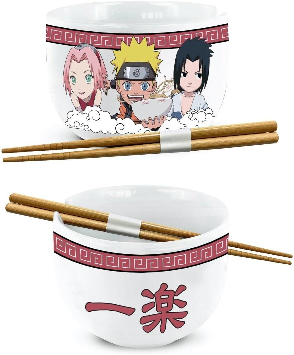 Bol à ramen NARUTO Team Seven avec baguette 470ml – Image 3