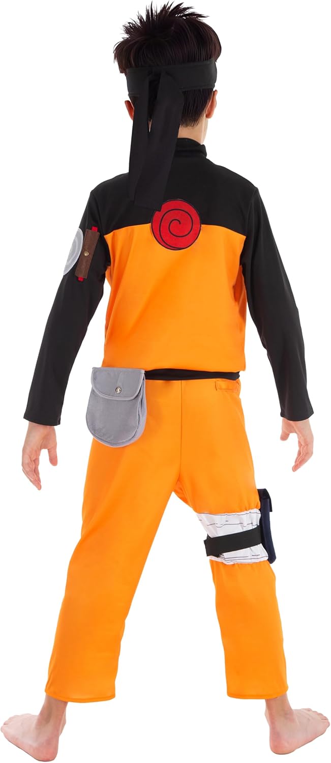 Costume Naruto Uzumaki garçon 5 pièces avec accessoires – Image 2