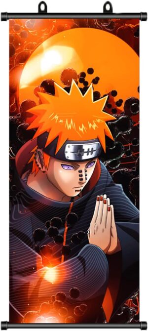 Poster mural Naruto Pain / Tendo en tissu enroulable 70 x 30