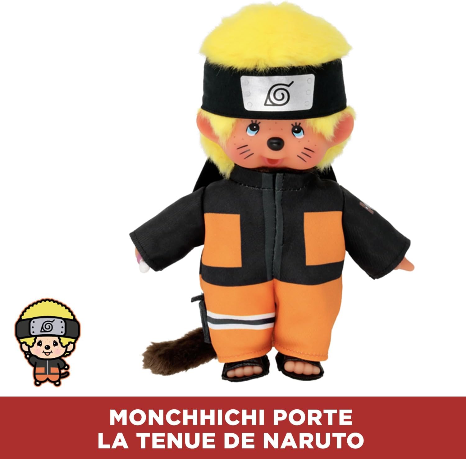 Peluche Monchhichi Naruto Shippuden 20 cm, esprit années 80 – Image 7