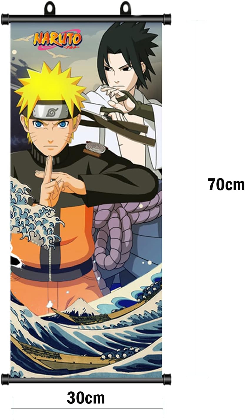 Poster enroulable Naruto avec Naruto Uzumaki et Uchiha Sasuke 70 x 30 cm – Image 5