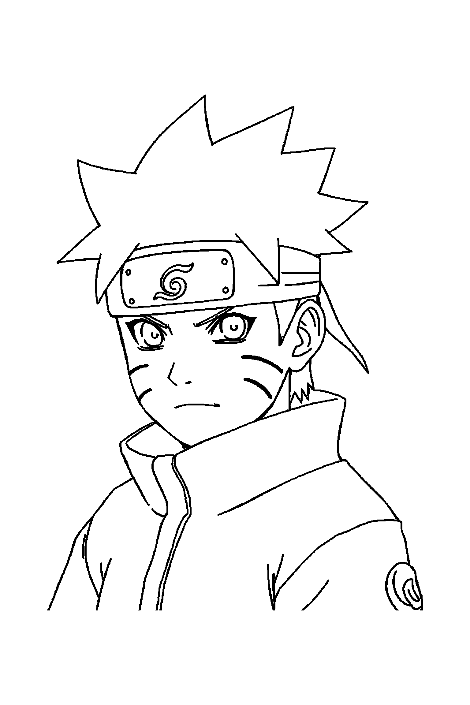 Coloriage Naruto gratuit à imprimer - motif difficile de nuages autour de Sakura Coloriage Naruto gratuit à imprimer : motif difficile de nuages autour de Sakura