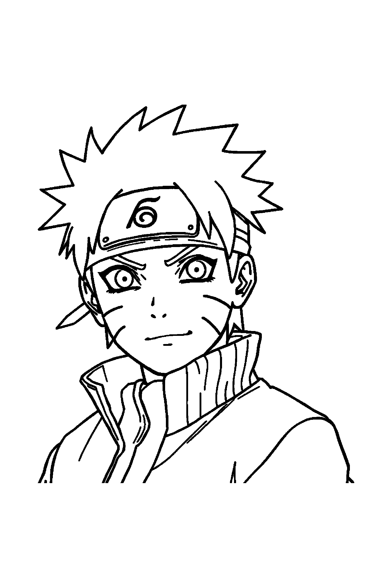 Coloriage Naruto gratuit à imprimer - scène verticale détaillée avec Kakashi et une cape Coloriage Naruto gratuit à imprimer : scène verticale détaillée avec Kakashi et une cape