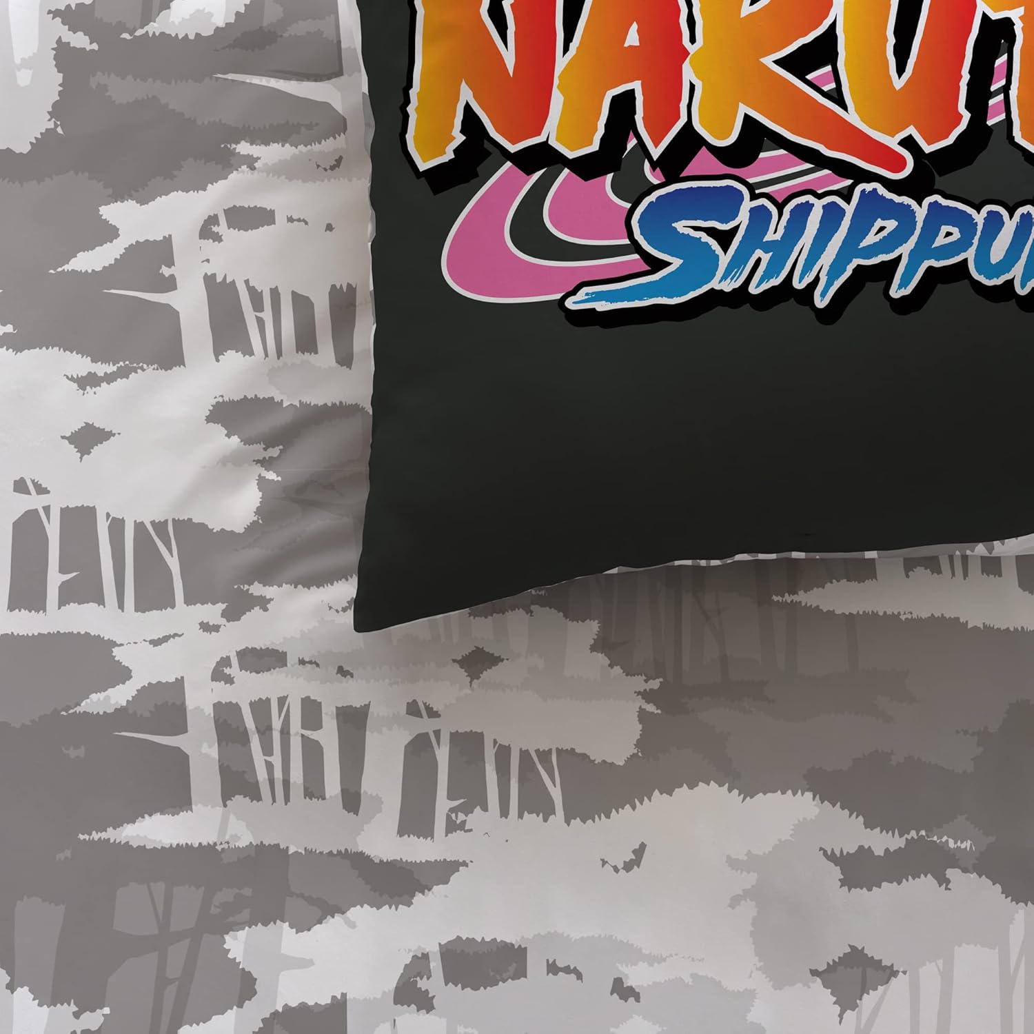 Parure de lit Naruto Uzumaki gris foncé 140x200+63x63cm – Image 4
