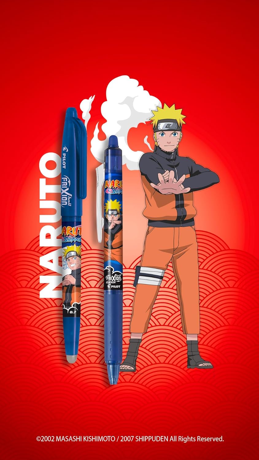 Stylo effaçable FriXion Ball bleu rechargeable Naruto Shippuden – Image 3