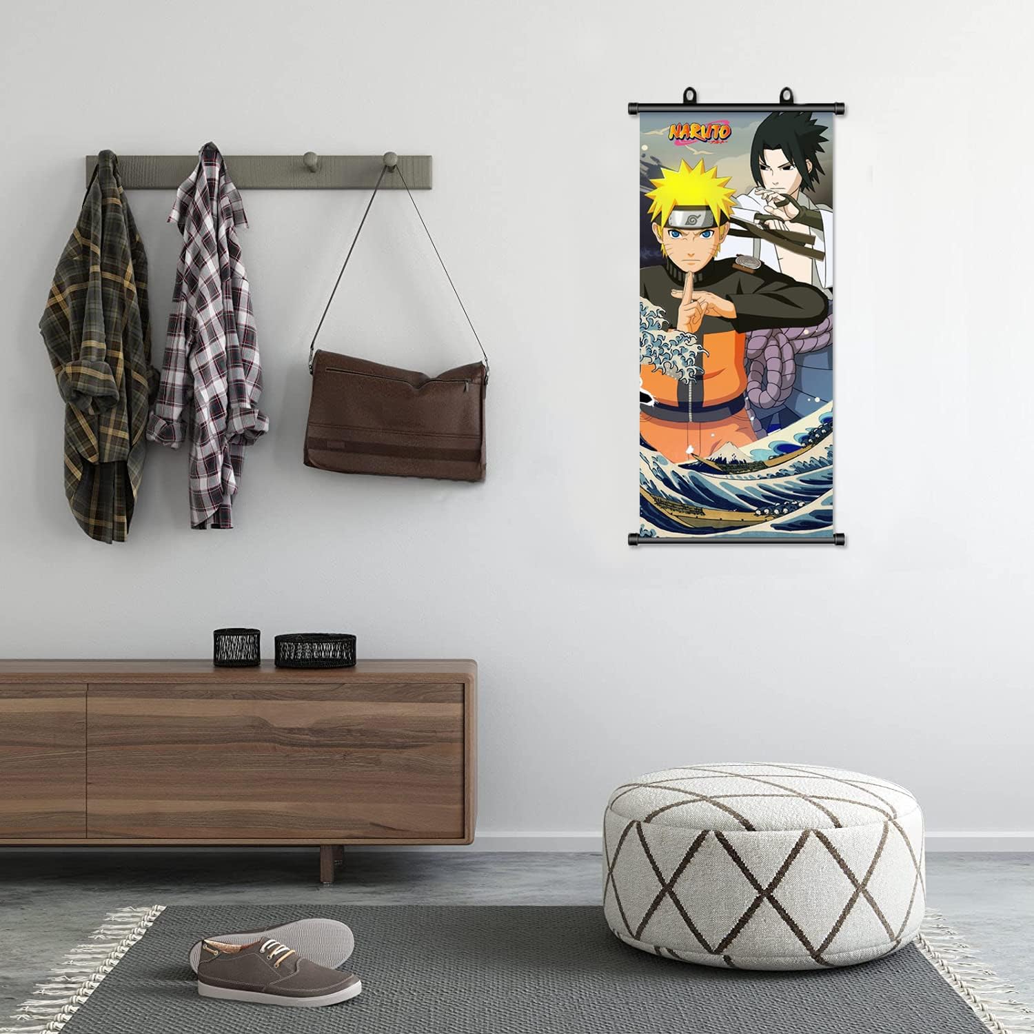 Poster enroulable Naruto avec Naruto Uzumaki et Uchiha Sasuke 70 x 30 cm – Image 4
