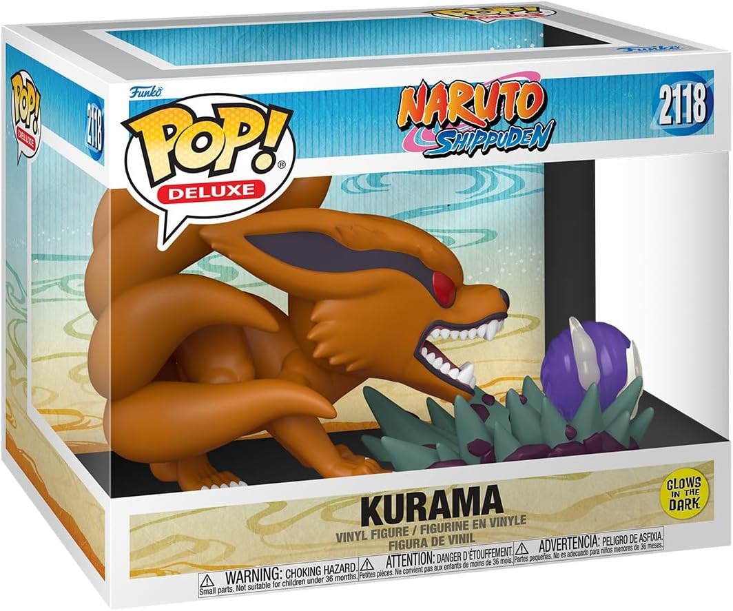Kurama Funko Pop! Deluxe en vinyle 9,5 cm, brille dans le noir - Naruto Shippuden