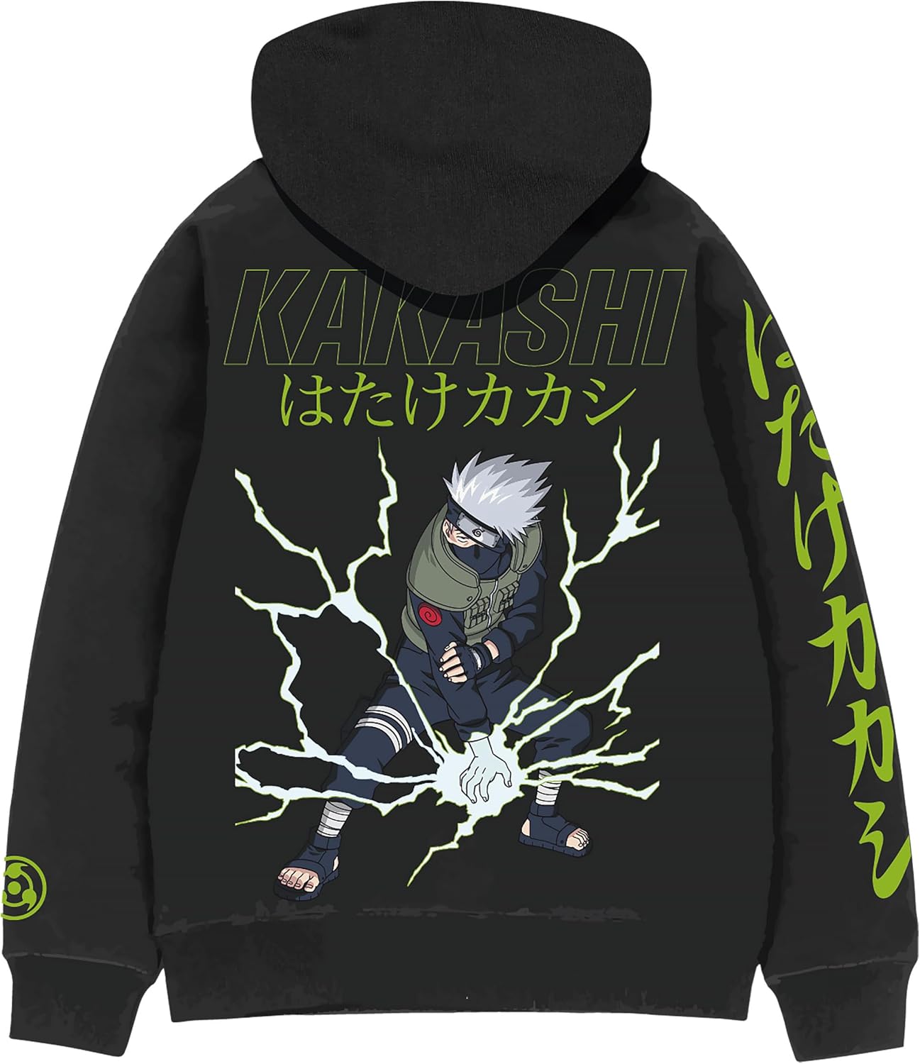 Sweat à capuche Naruto Kakashi Hatake en coton noir – Image 2