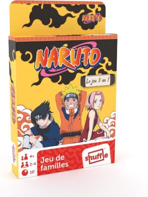 Naruto Shuffle, jeu de cartes 3 jeux en 1 dès 4 ans