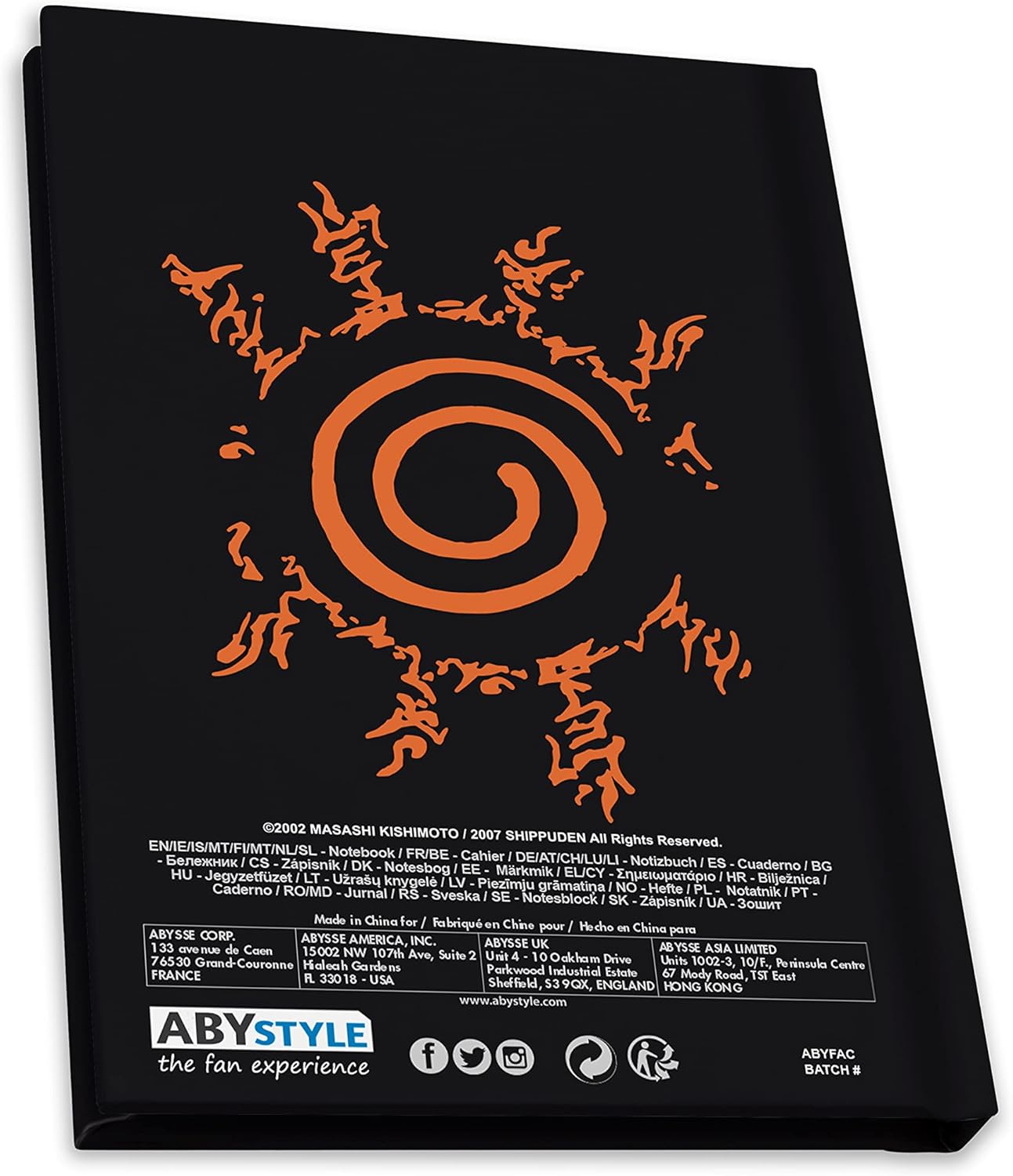 Pack Naruto Shippuden Konoha avec verre XXL, pin's et carnet – Image 4