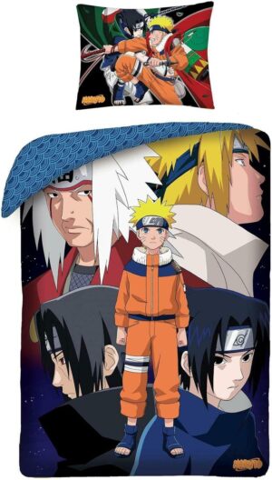 Parure de lit Naruto Uzumaki réversible en 100 % coton