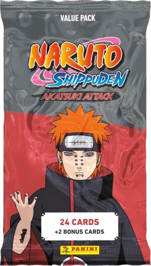 Fat Pack Panini Naruto Shippuden avec 24 cartes + 2 cartes bonus