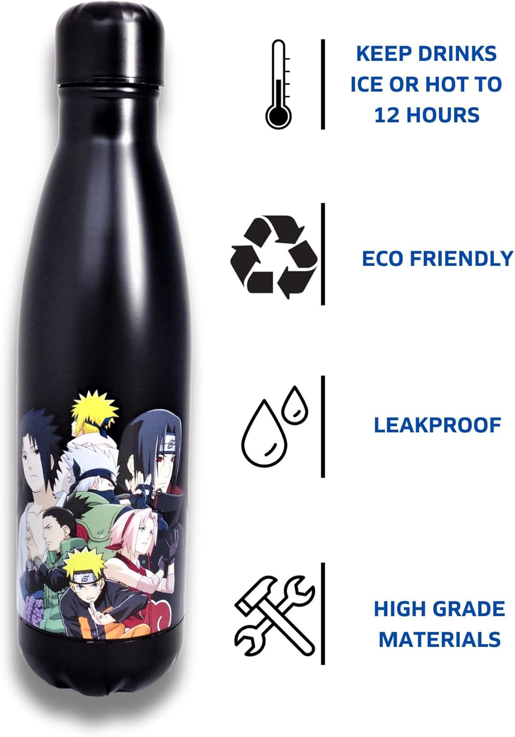 Gourde isotherme Naruto Team Konoha en acier inoxidable 500 – Image 3