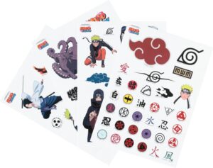 Lot de 64 stickers Naruto Shippuden pour ordinateur portable, smartphone, tablette et console
