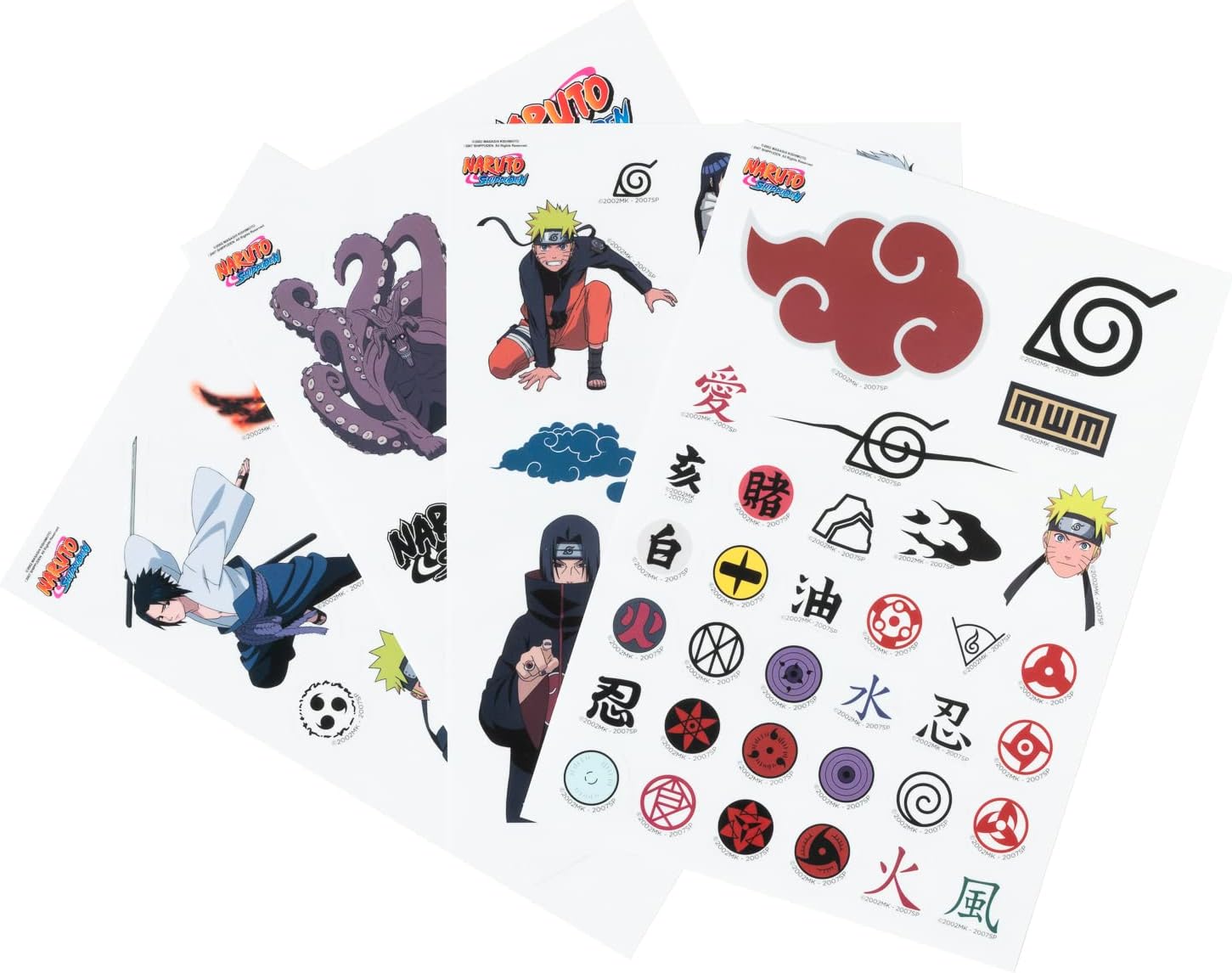 Lot de 64 stickers Naruto Shippuden pour ordinateur portable, smartphone, tablette et console