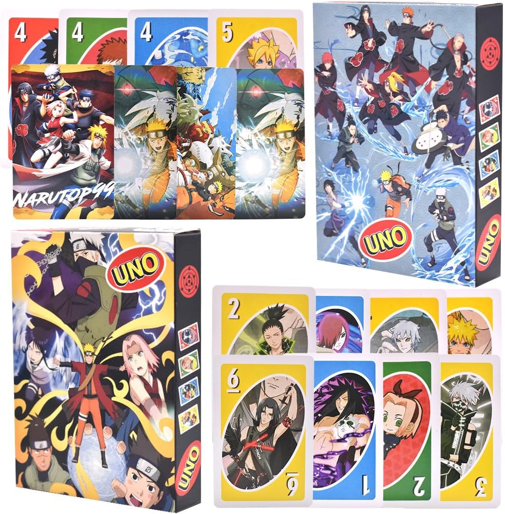 Jeu de cartes Naruto, lot de 2 avec 112 cartes