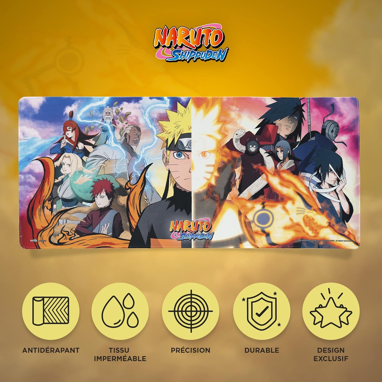 Tapis de souris XXL Naruto Shippuden 80 x 35 pour bureau – Image 2