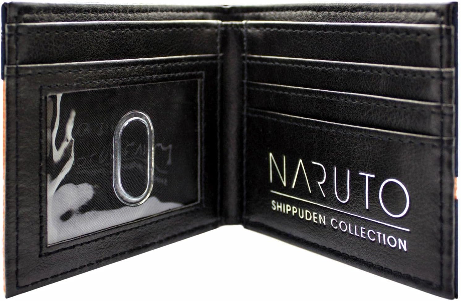 Portefeuille Naruto bi-fold bleu avec écusson Uzumaki Konoha en métal – Image 3
