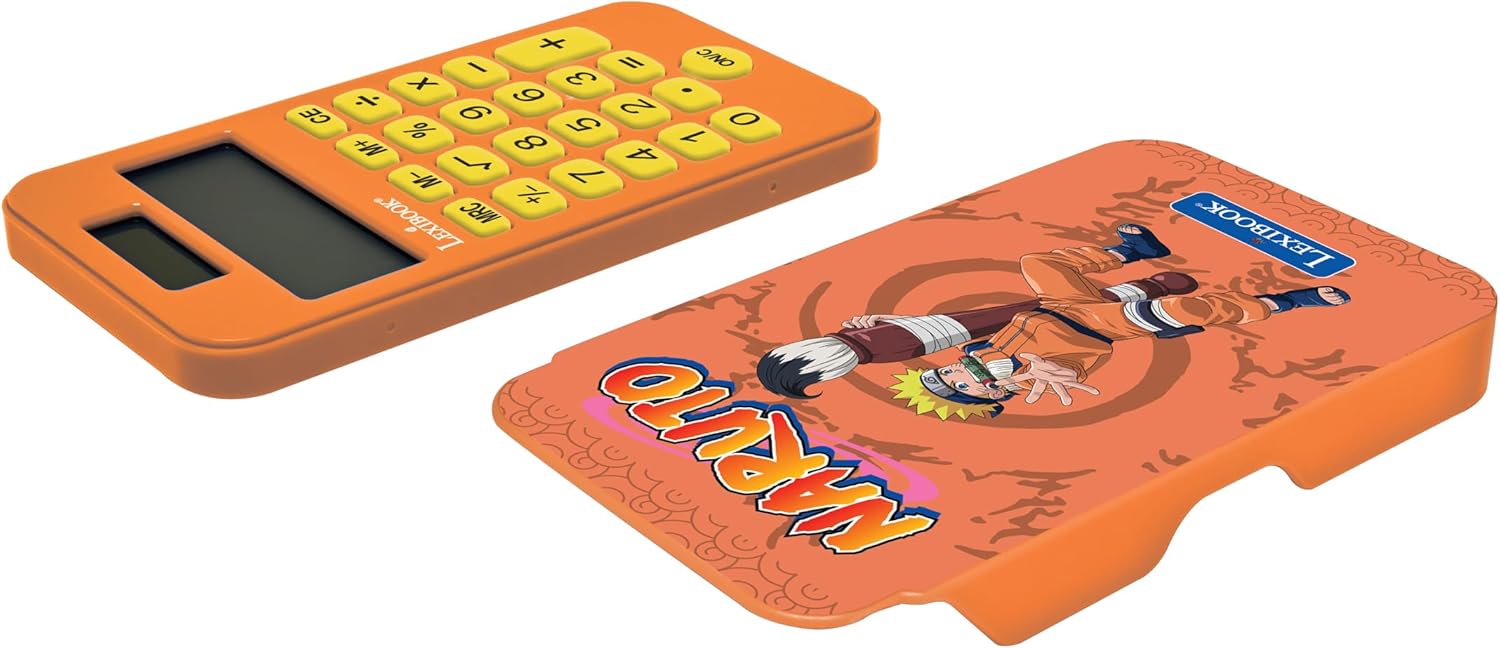 Calculatrice de poche Naruto orange avec couvercle, Lexibook C45NA – Image 7