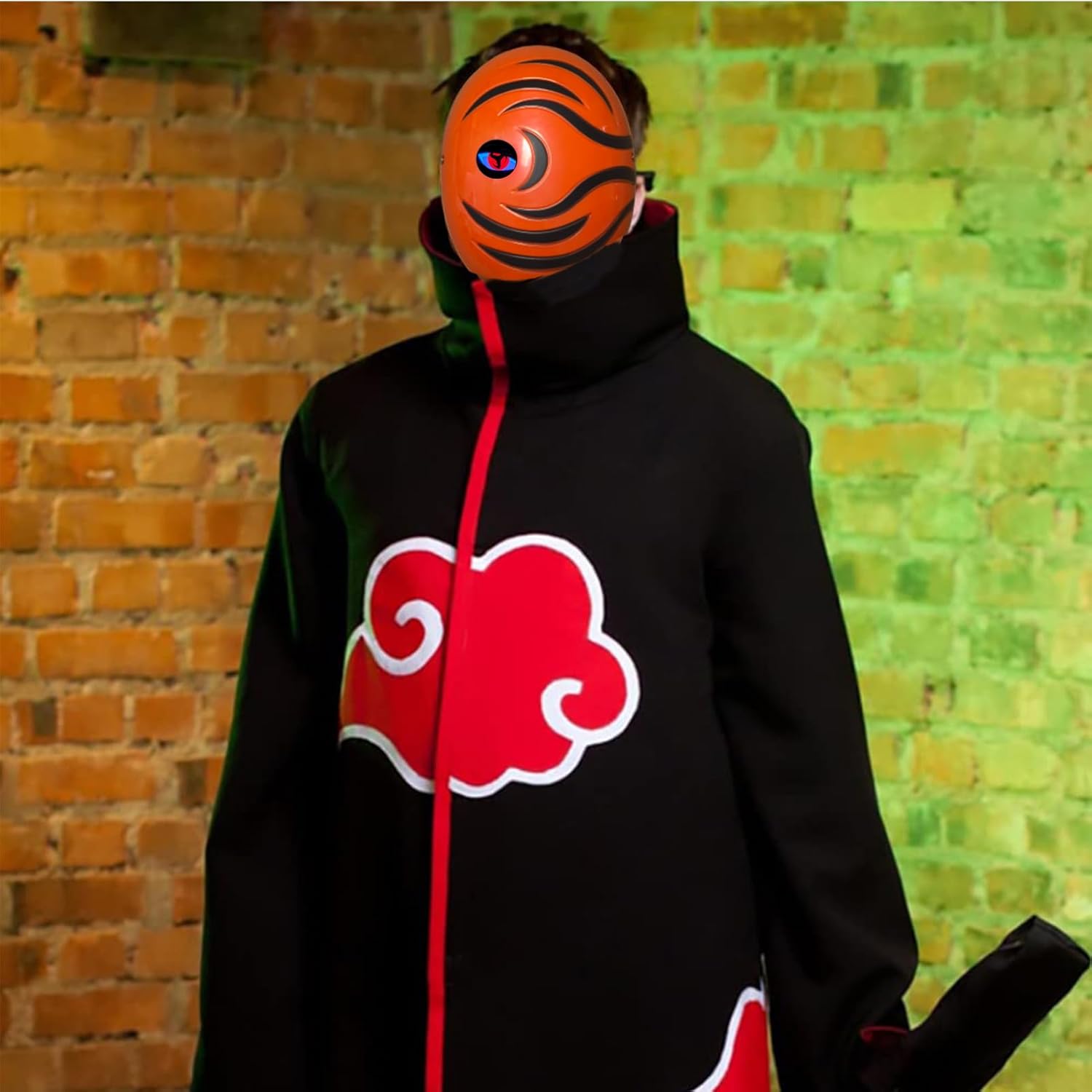 Masque LED Tobi Uchiha Akatsuki orange pour cosplay Naruto – Image 4