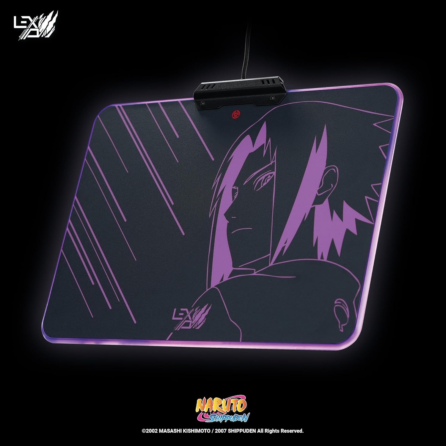 Tapis de souris Naruto Shippuden Sasuke LED rigide Lexip x Tsume – Image 3