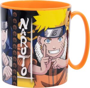 Tasse réutilisable Naruto en plastique 390 ml pour micro-ondes