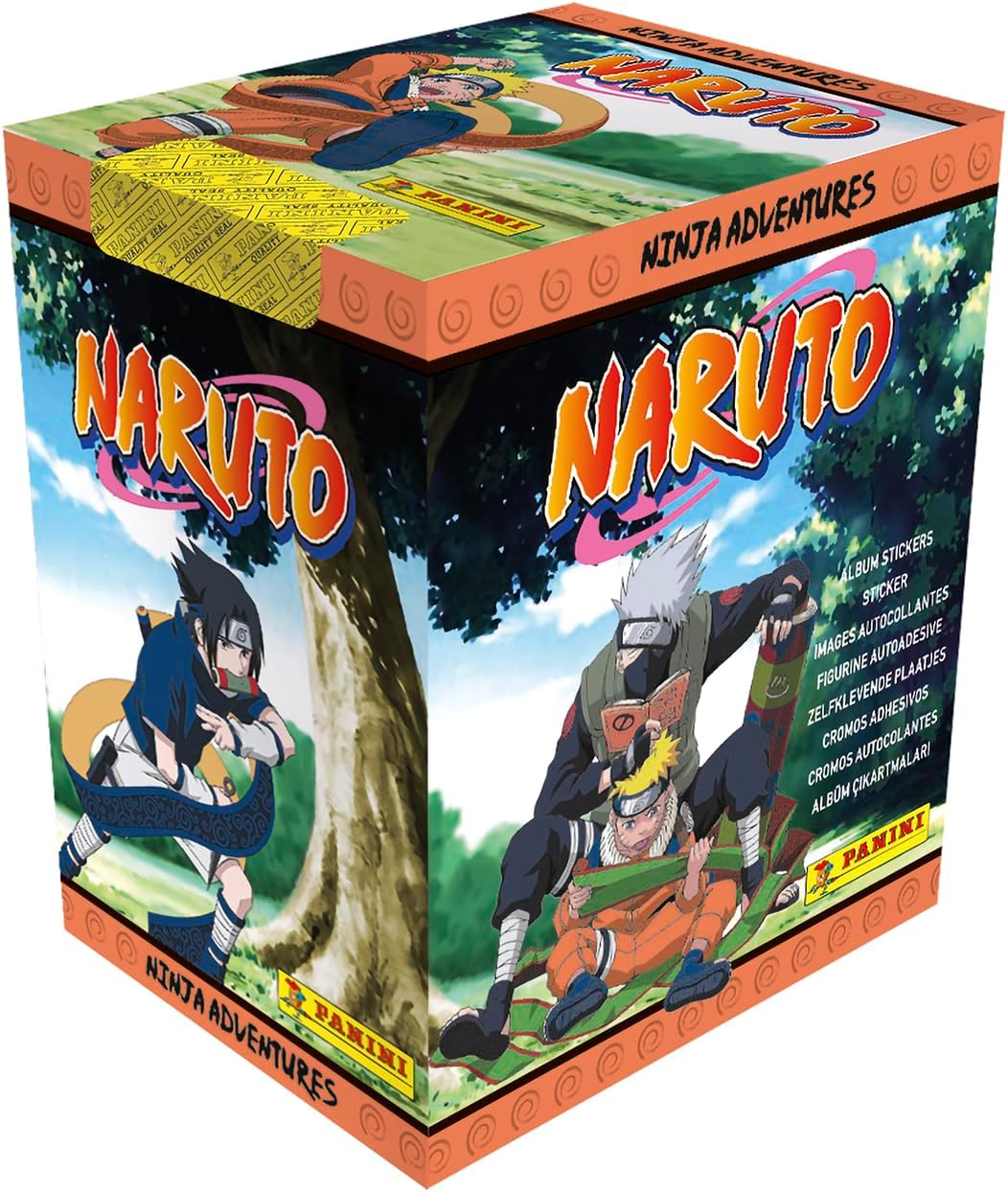 Boîte Naruto Les Aventures d'un Ninja avec 36 pochettes