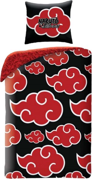 Parure de lit Naruto Shippuden Akatsuki réversible 140x200