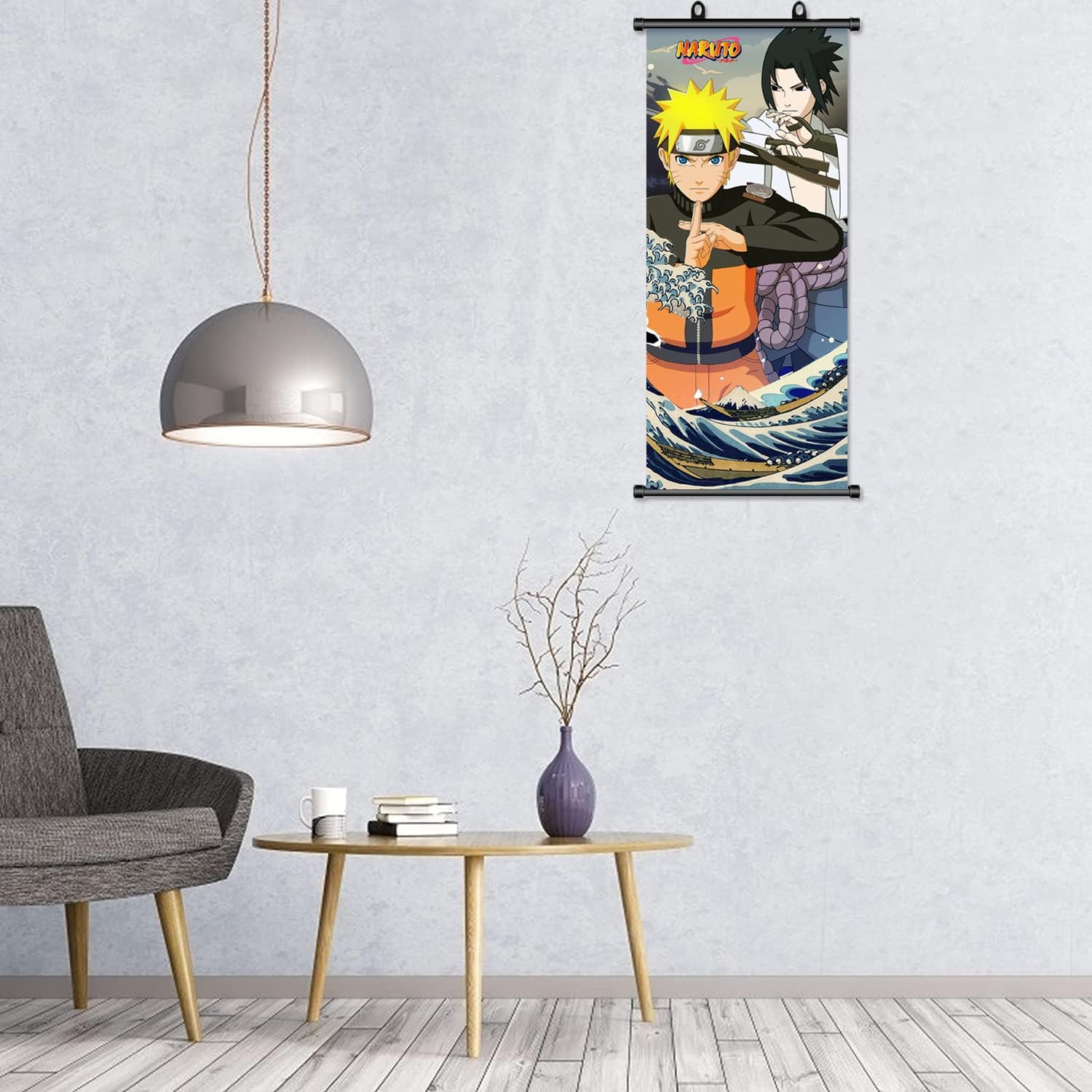 Poster enroulable Naruto avec Naruto Uzumaki et Uchiha Sasuke 70 x 30 cm – Image 3