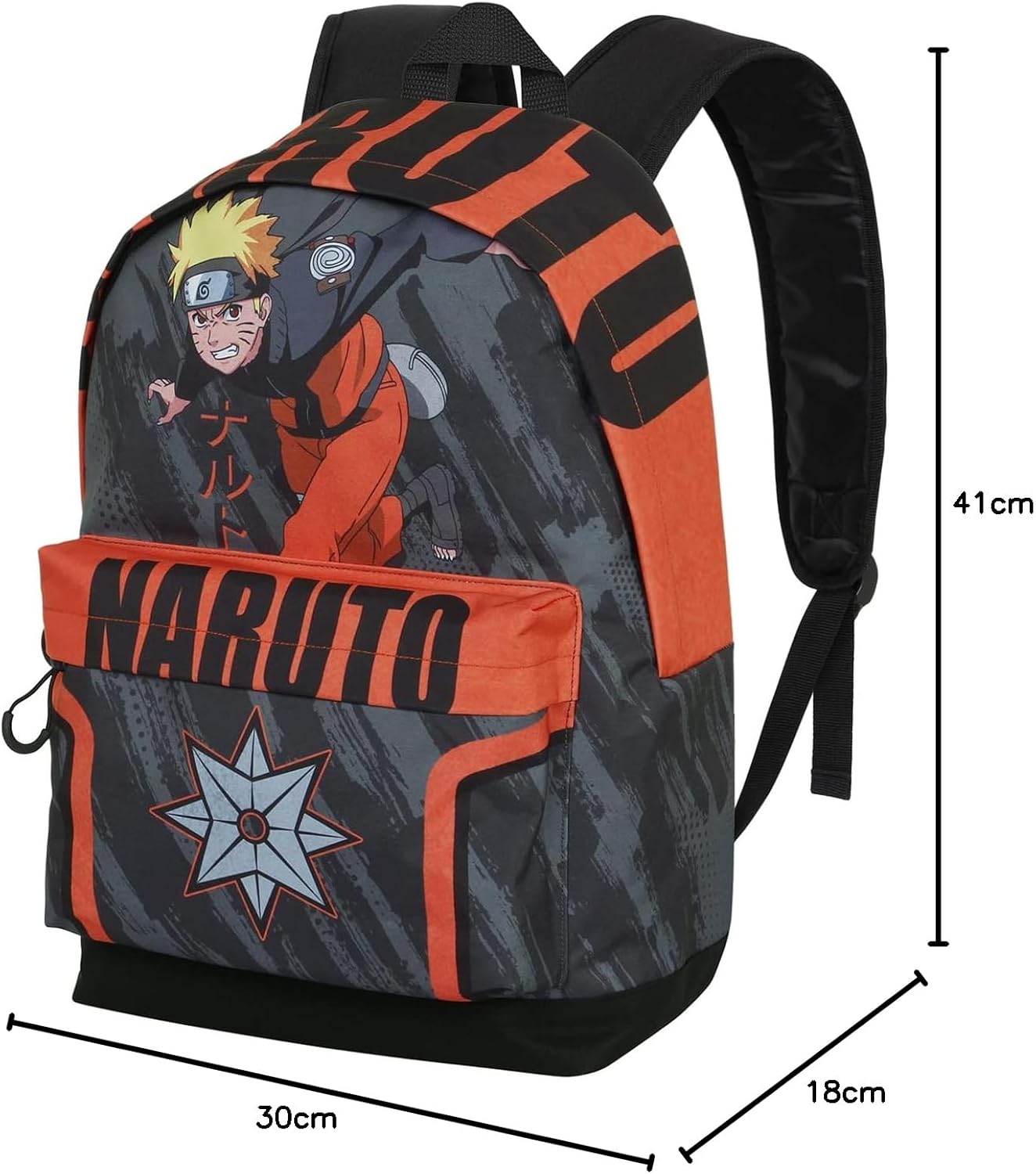 Sac à dos Naruto Shuriken HS FAN 2.0 gris avec poche avant – Image 8
