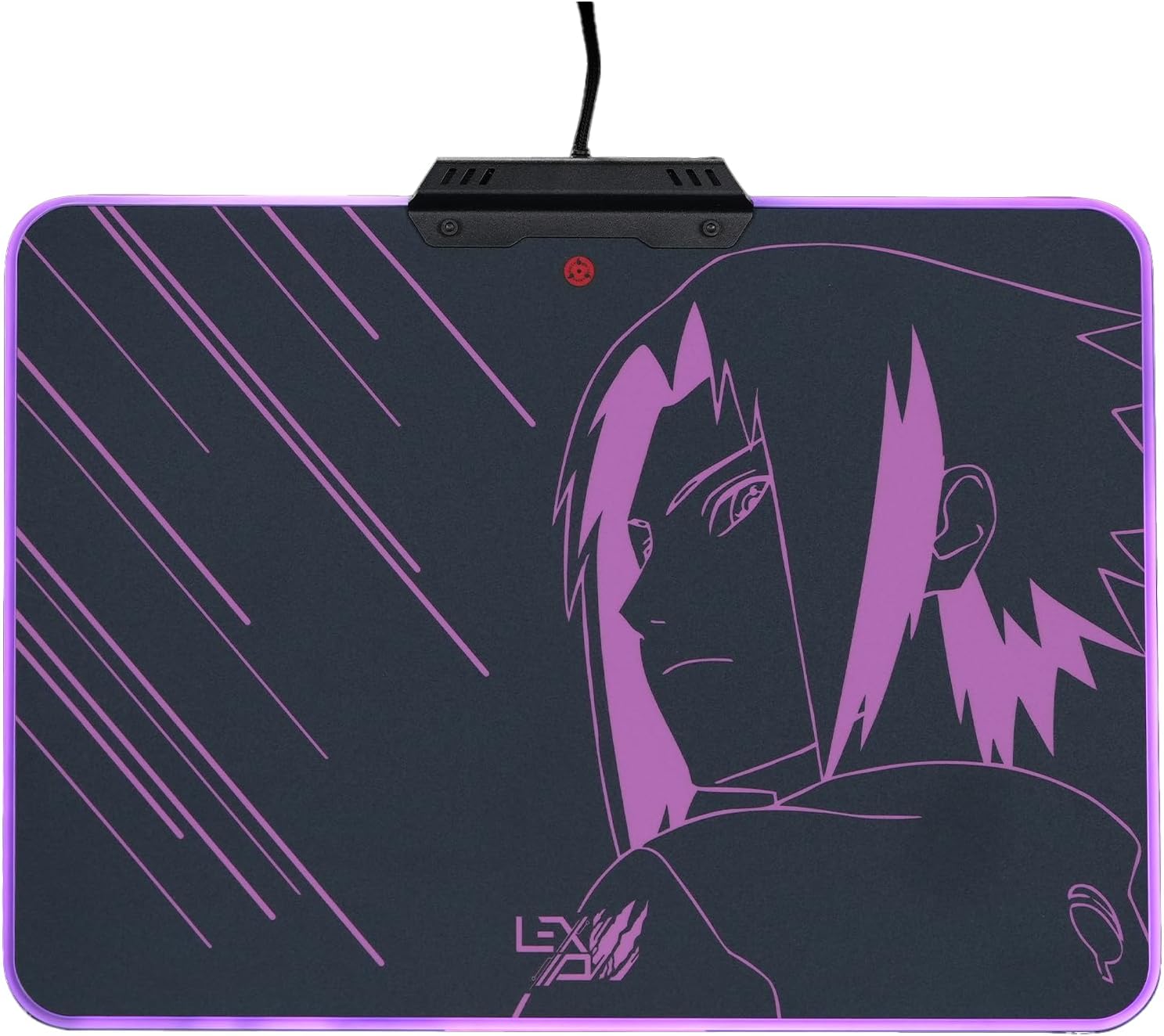 Tapis de souris Naruto Shippuden Sasuke LED rigide Lexip x Tsume