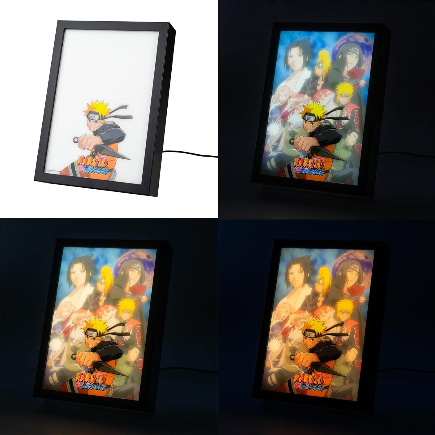 Cadre LED Naruto USB 20x28 cm à 3 modes d’éclairage – Image 4