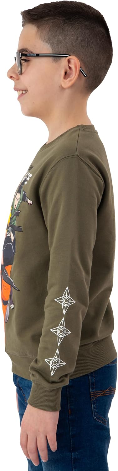 Sweat Naruto Shippuden garçon vert à manche étoilée – Image 4