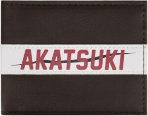 Portefeuille bi-fold Naruto Akatsuki nuage de l'aube marron