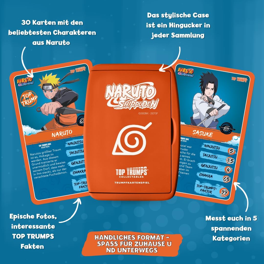 Naruto Top Trumps Collectables, jeu de cartes Winning Moves avec 30 personnages – Image 2
