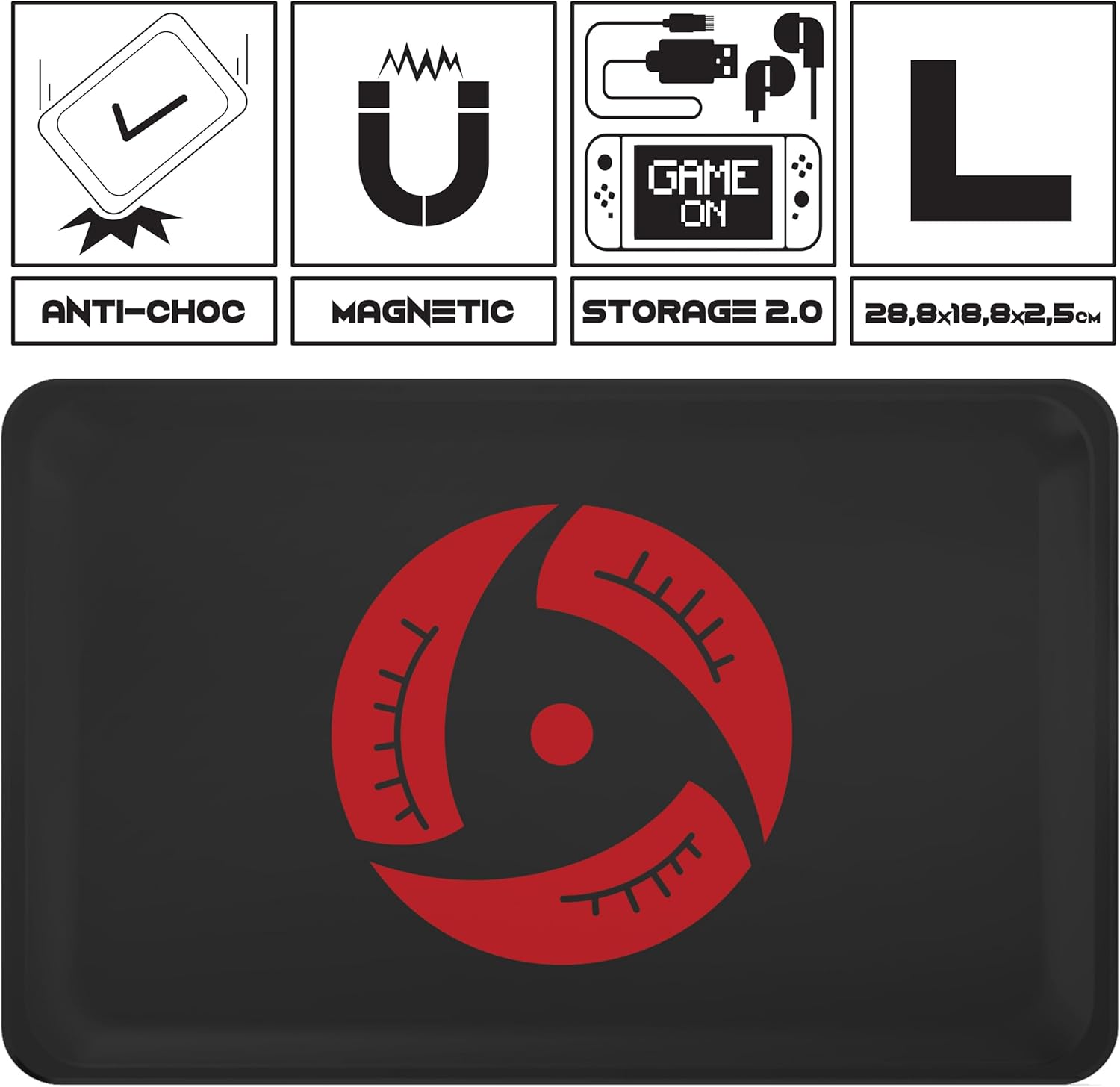 Plateau multiusage Naruto 29 x 19 avec couvercle magnétique – Image 3