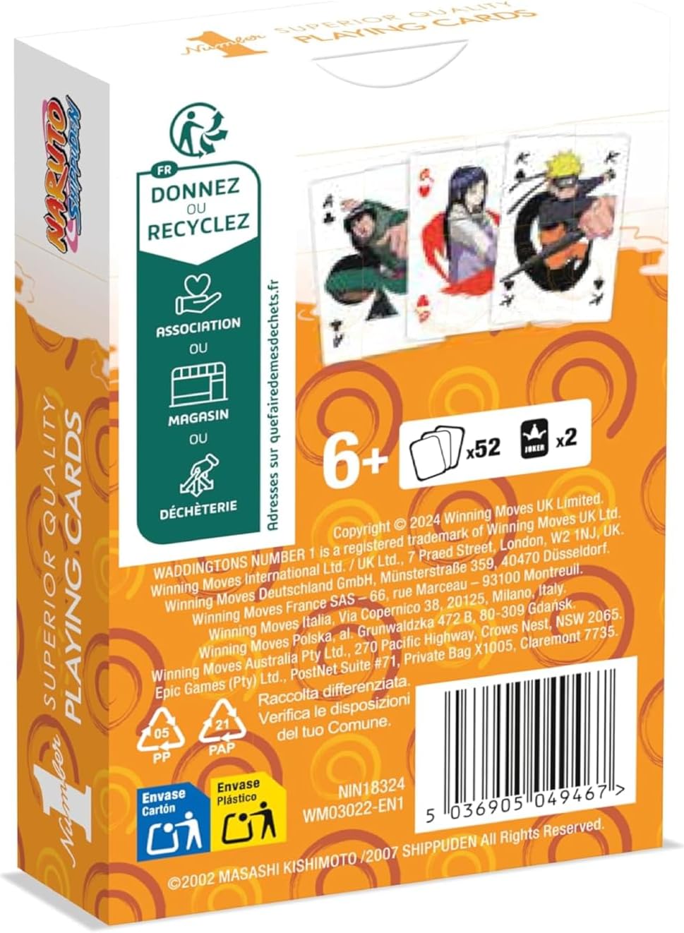 Naruto Shippuden, jeu de 54 cartes version française – Image 7