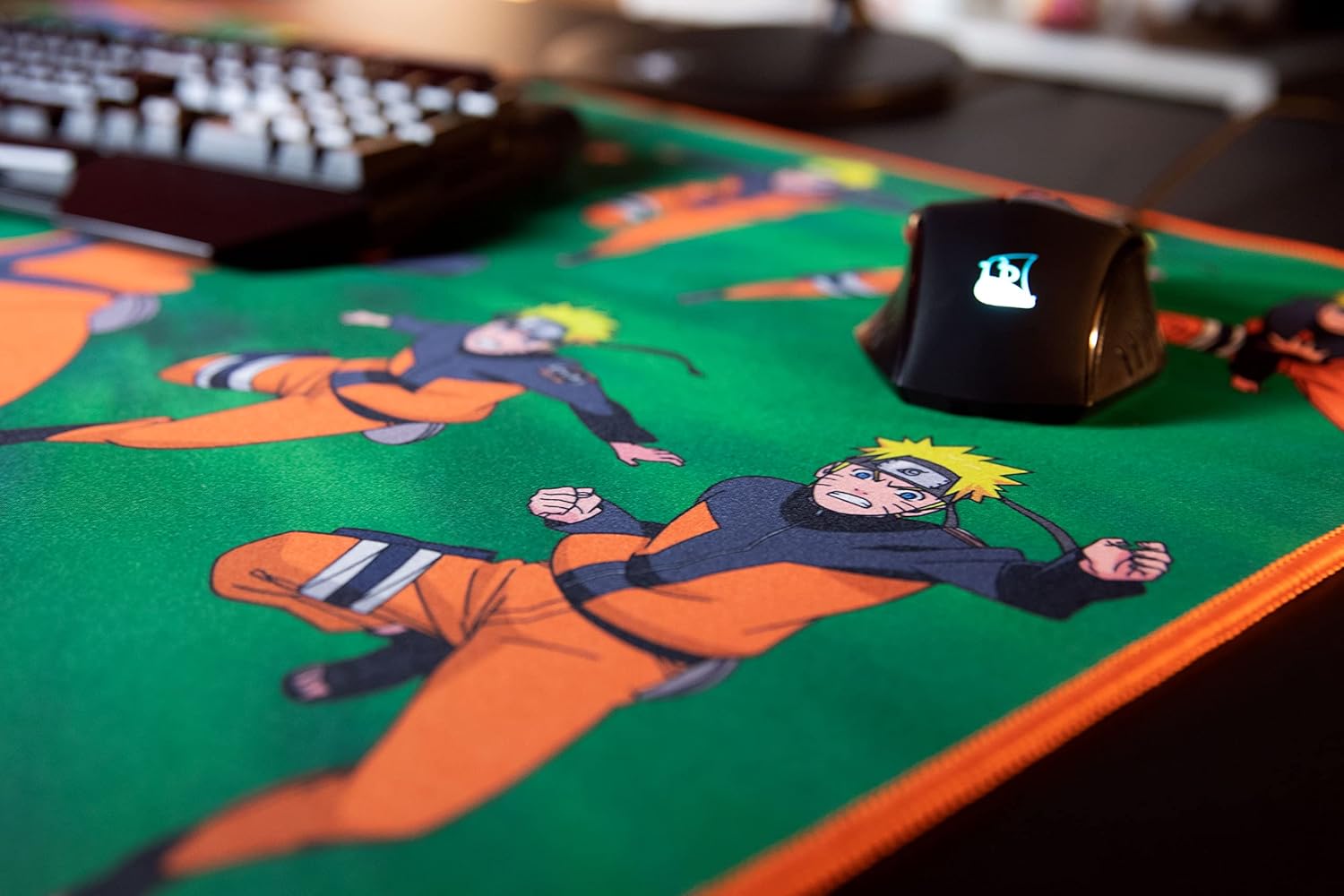 Tapis de souris gaming XXL Naruto Shippuden 90 x 46 cm, Multi Clonage Naruto vert – Image 5