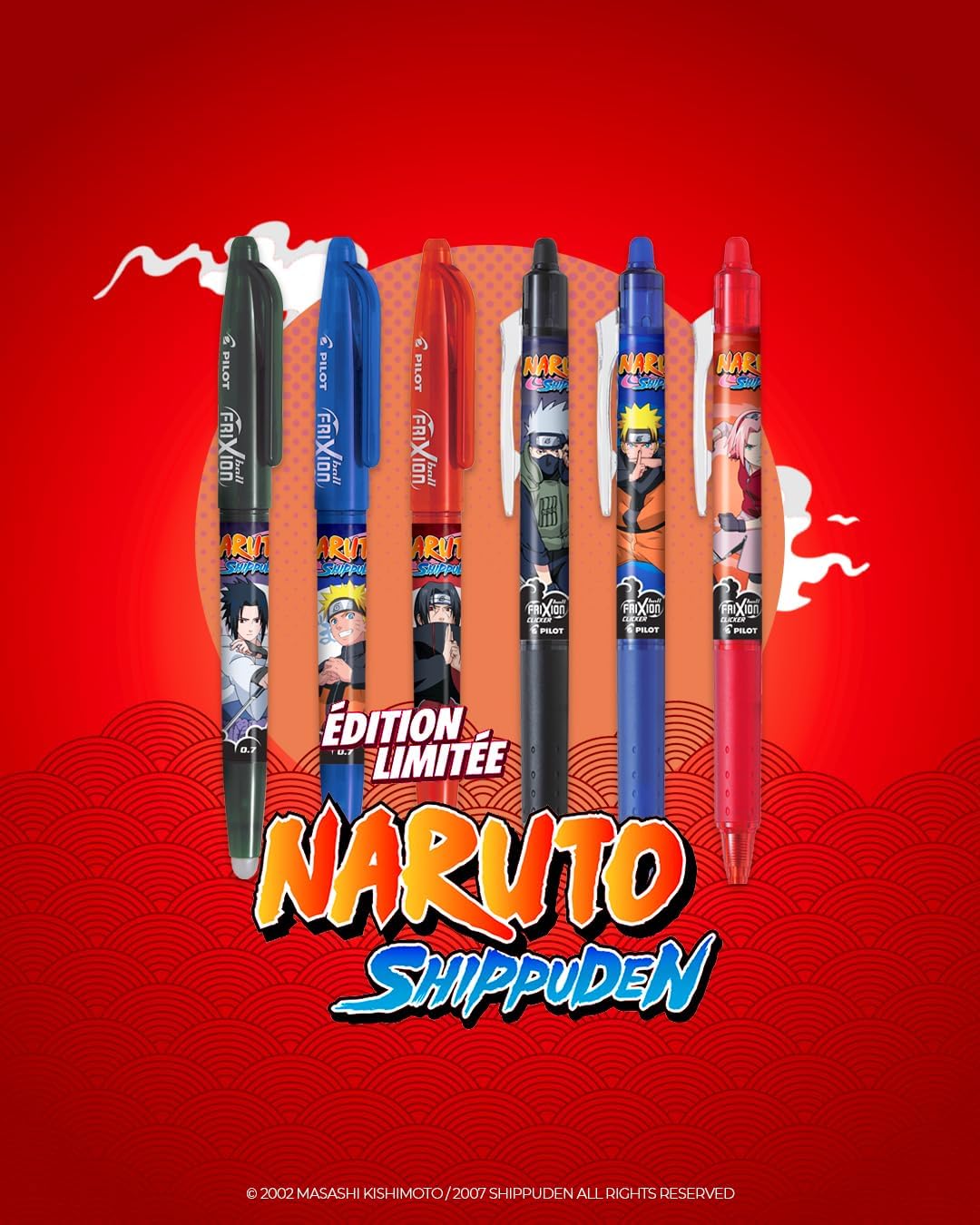 Stylo effaçable FriXion Ball bleu rechargeable Naruto Shippuden – Image 5