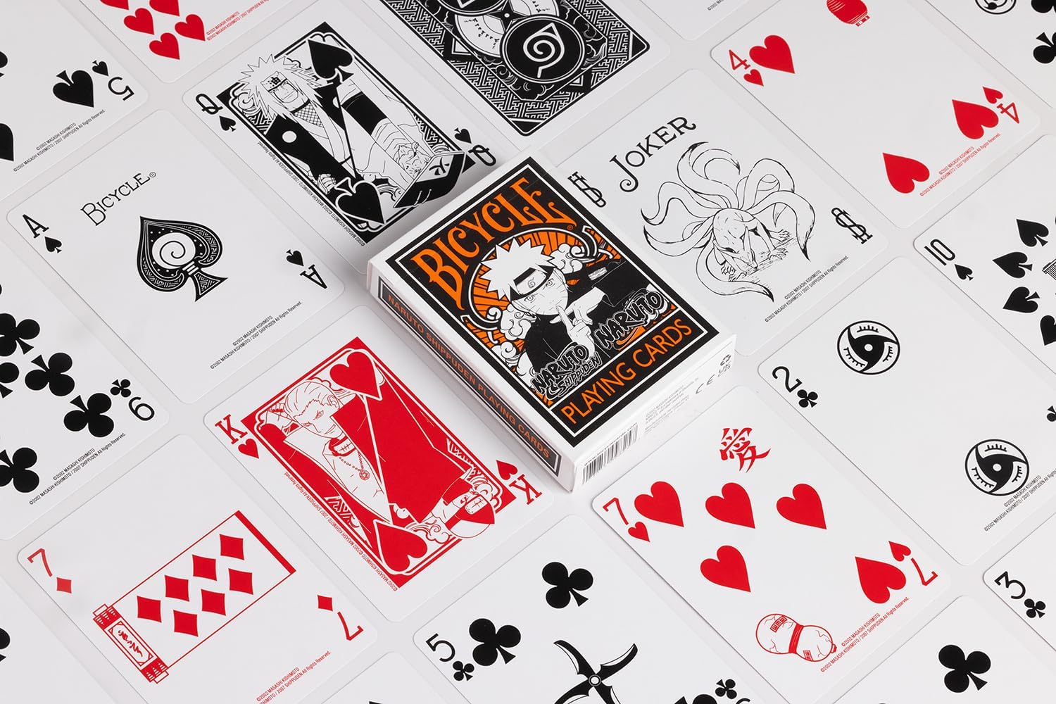 Naruto Bicycle - Jeu de 54 cartes format Poker, vert et orange – Image 3