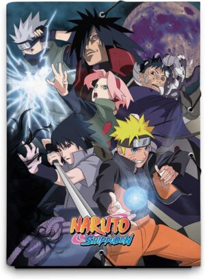 Naruto Shippuden - Chemise cartonnée à 3 rabats 24 x 34 cm