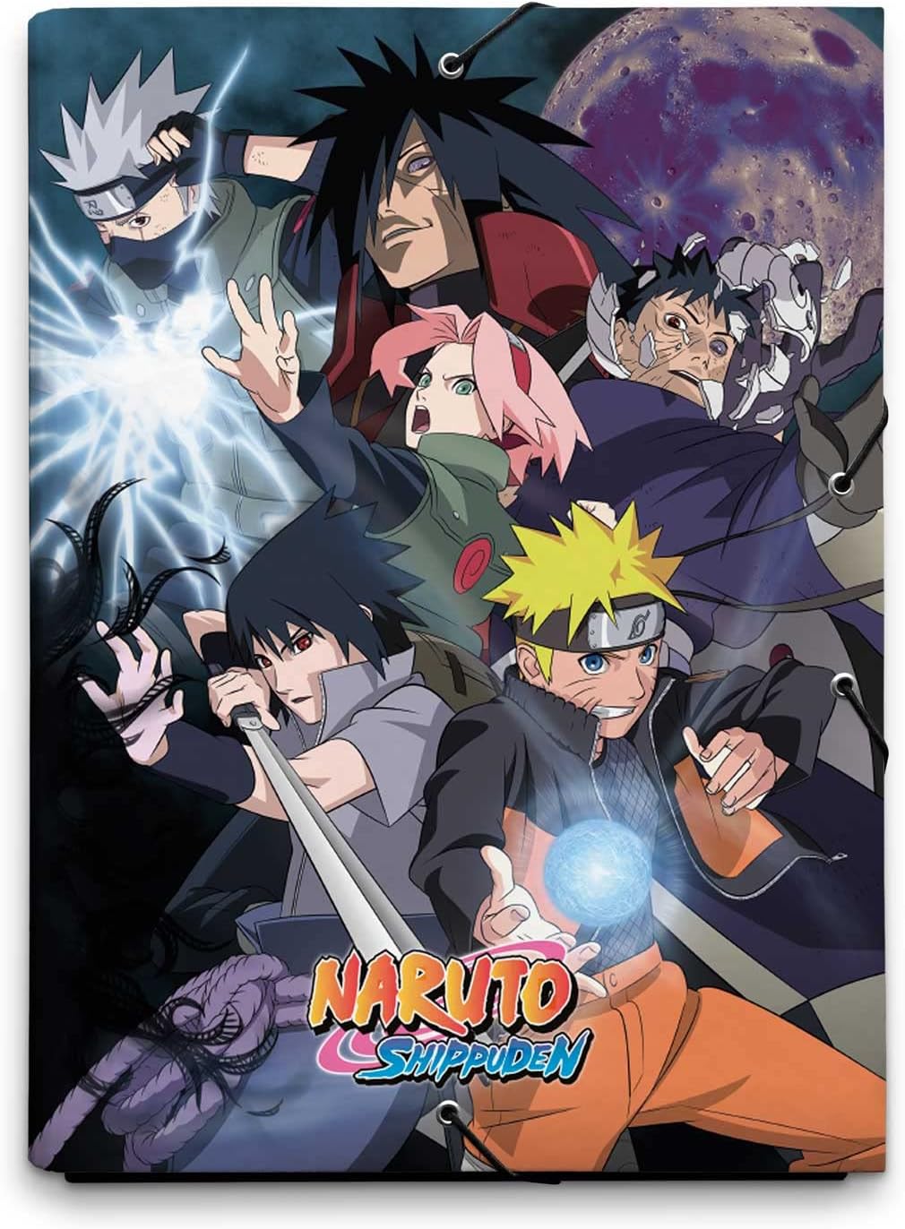 Naruto Shippuden - Chemise cartonnée à 3 rabats 24 x 34 cm