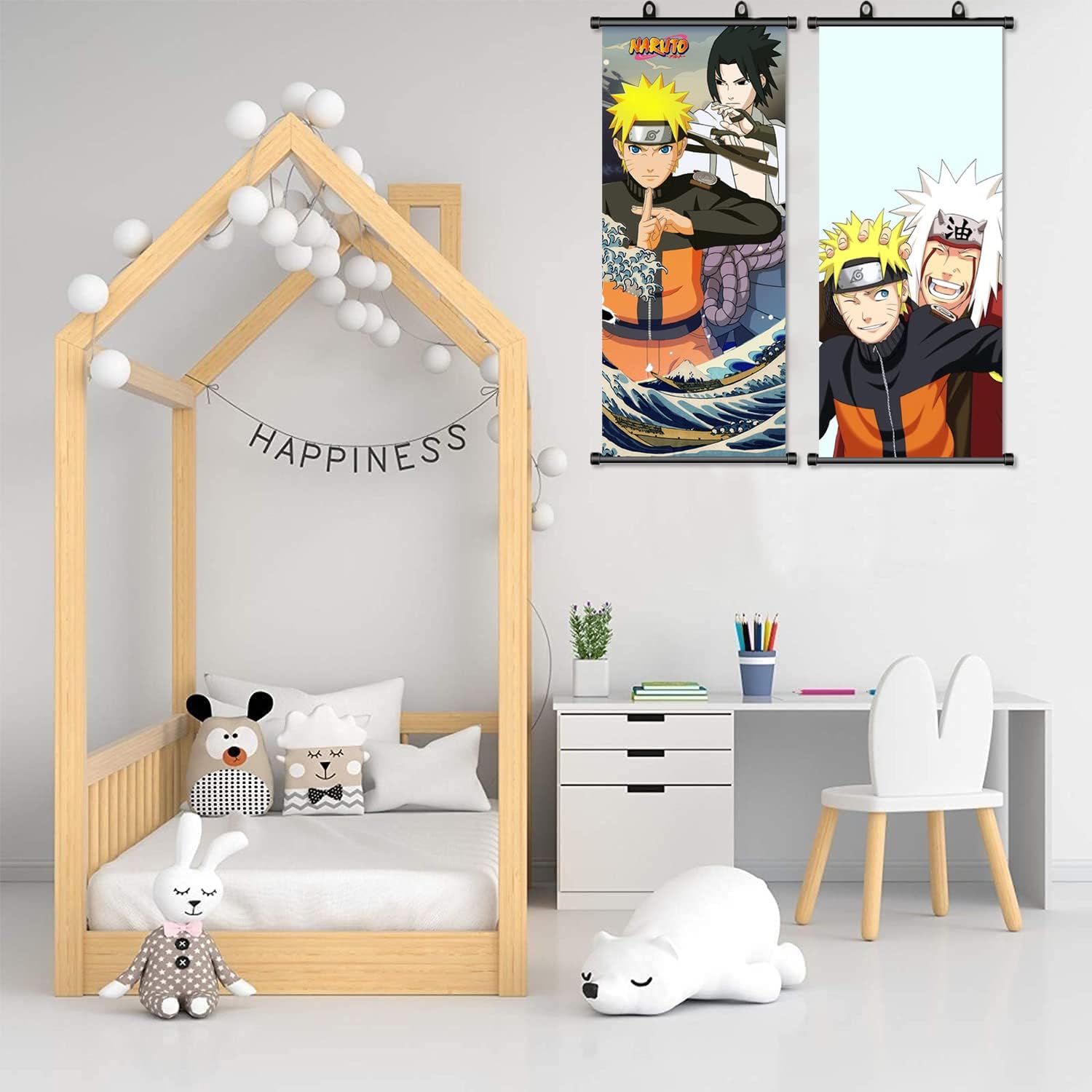 Poster enroulable Naruto avec Naruto Uzumaki et Uchiha Sasuke 70 x 30 cm – Image 2