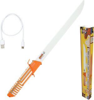 Sabre interactif Naruto orange avec 4 modes lumineux et 8 couleurs